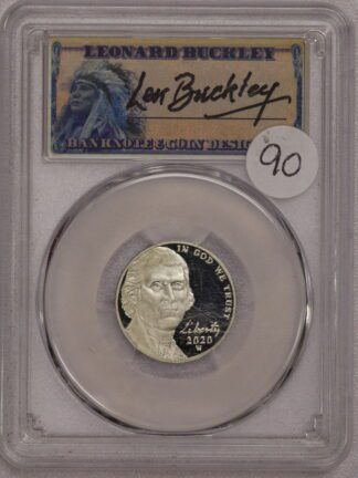 2020-W Proof Jefferson Nickel PCGS PR70 DCAM First Strike Len Buckley