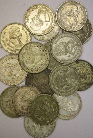 1958-1966 Mexico One Peso Silver Coin (Date our Choice) Circulated