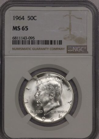 1964 Kennedy Half Dollar NGC MS65
