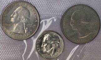 AUCTION-   1996-W Dime, 2019-W American Memorial Park Quarter & 2020-W Salt River Bay Quarter