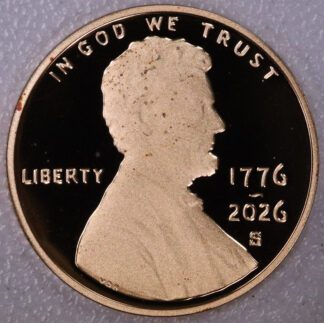 Auction - 1776 - 2026 Lincoln Shield Cent Proof *Coin Is Spotted