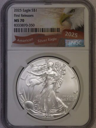 2025 American Silver Eagle NGC First Releases MS70