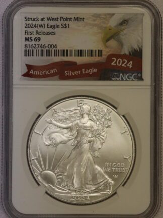 2024-W American Silver Eagle NGC MS69 First Releases