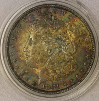 Auction- 1881-O Morgan Dollar Artificially Toned