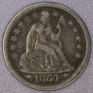 1854-O With Arrow Seated Liberty Dime VF