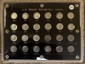 Auction - 1950 to 1976 Roosevelt Dime Proof Set In Capital Holder