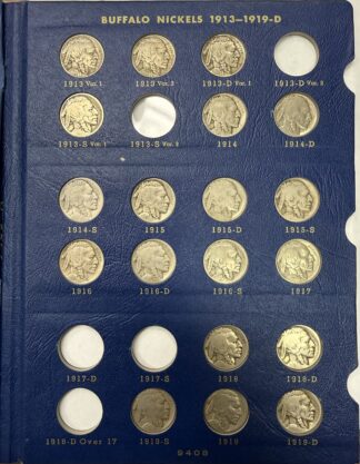 1913 to 1938 D Buffalo Nickel Starter Collection