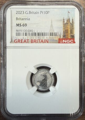 2023 Great Britain 1/10oz Platinum 10 Pounds NGC MS69