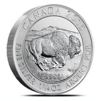 2015 1.25 oz $8 Canadian Silver Bison Coin