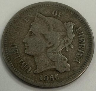 Auction- 1863 3¢ Nickel Circulated