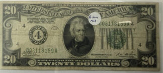 Auction- 1928 $20 Cleveland Ohio Note