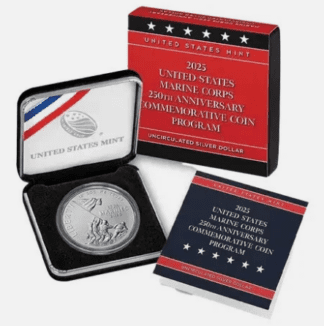 USMC - 250th Anniversary Commemorative 2025 Silver UNC Coin US Mint