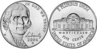 2006 P&D Westward Journey Nickel Rolls (Return to Monticello Design)