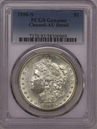 1886-S Morgan Dollar PCGS Cleaned-AU Detail