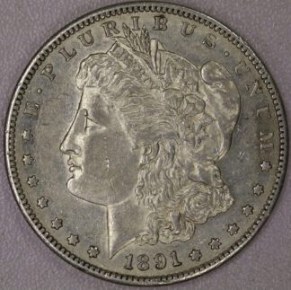 Auction- 1891 S Morgan AU53