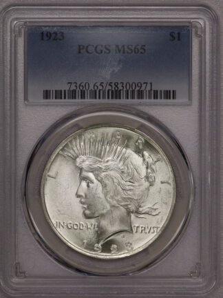 1923 Peace Dollar PCGS MS65