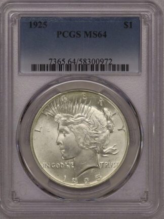 1925 Peace Dollar PCGS MS64