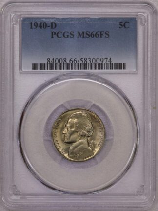1940-D Jefferson Nickel PCGS MS66 FS