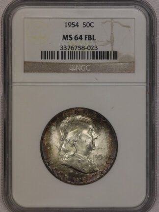 1954 Franklin Half Dollar NGC MS64 FBL (#-023)