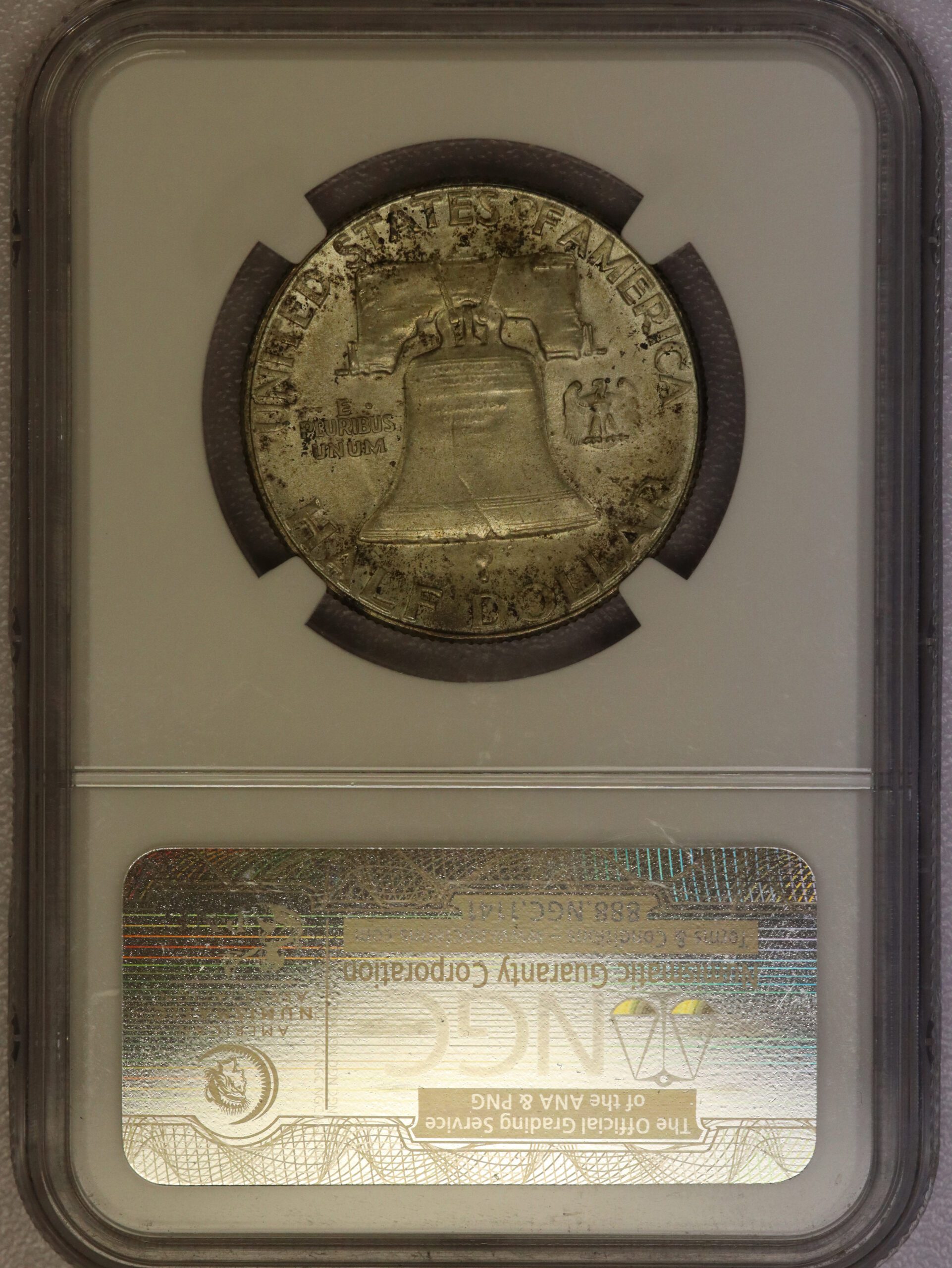 Auction- 1954 S MS65 Franklin Half Dollar NGC Toned - Image 2