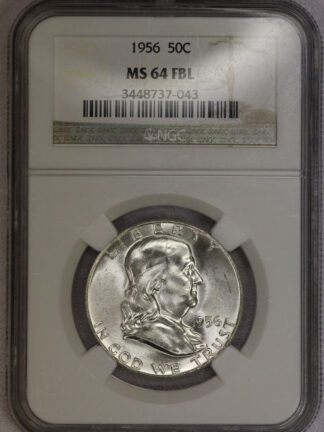 1956 Franklin Half Dollar NGC MS64 FBL (#-043)
