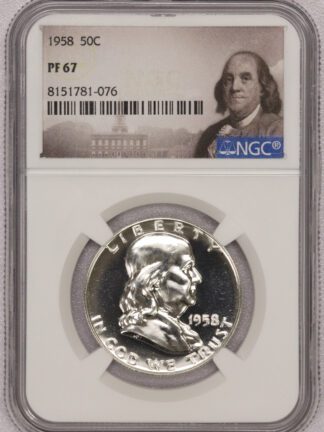 1958 Proof Franklin Half Dollar NGC PF67 (#-076)