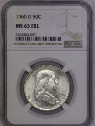 1960-D Franklin Half Dollar NGC MS63 FBL (#-057)