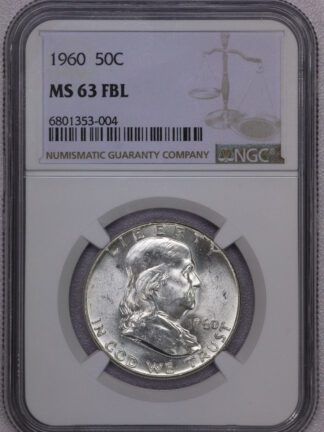 1960 Franklin Half Dollar NGC MS63 FBL (#-004)
