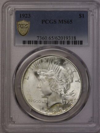 1923 Peace Dollar PCGS MS65