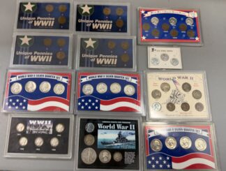 World War II Coin Sets Group: 5 War Nickels and $4.35 Face Value plus more (See Description)