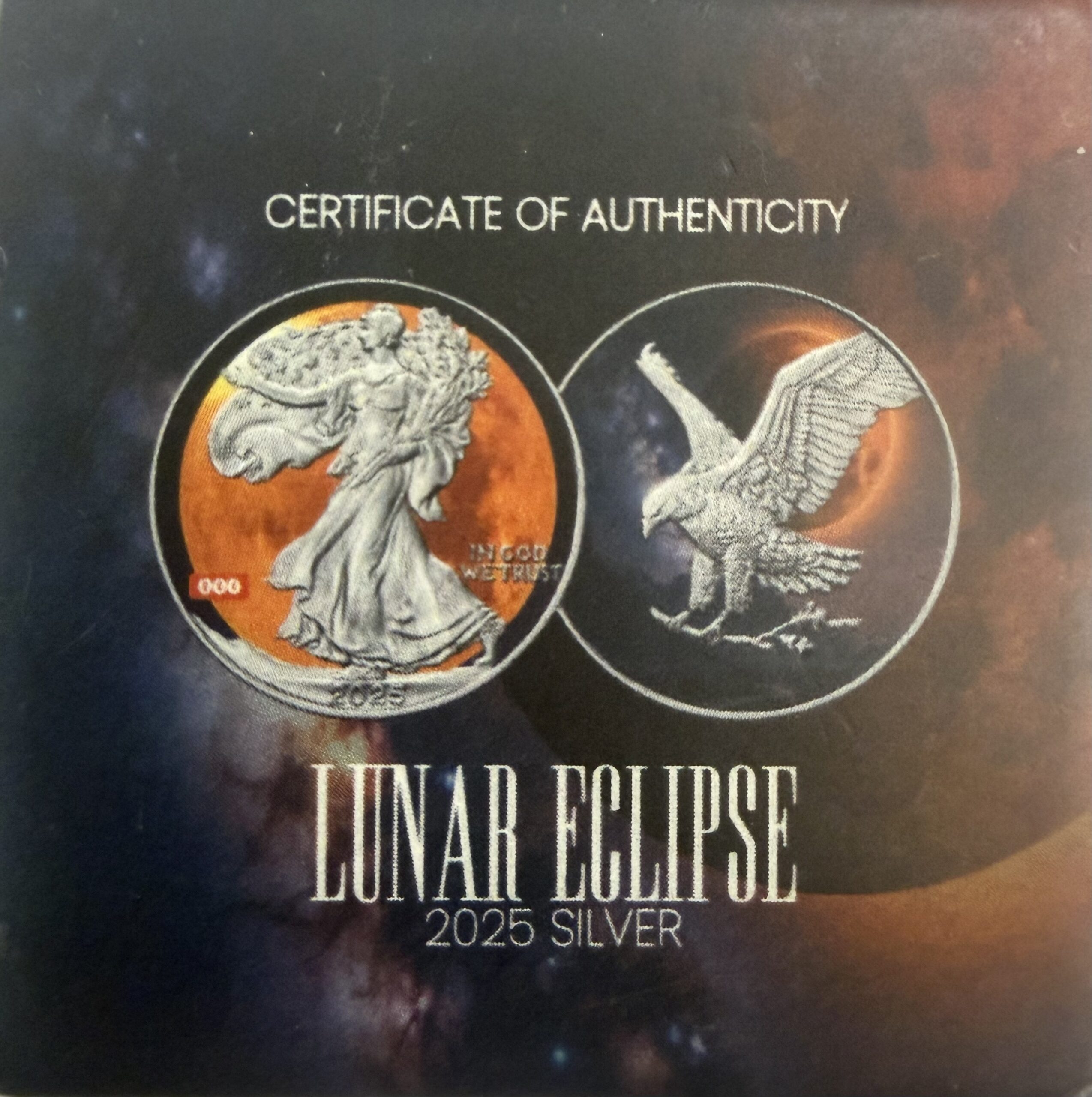 Auction- 2025 Lunar Eclipse American Silver Eagle