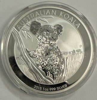 Auction- 2015 1 Dollar Australian Koala 1oz 999 Silver Round