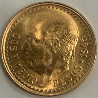 1945 2 1/2 Gold Peso (2 Grams 90%)