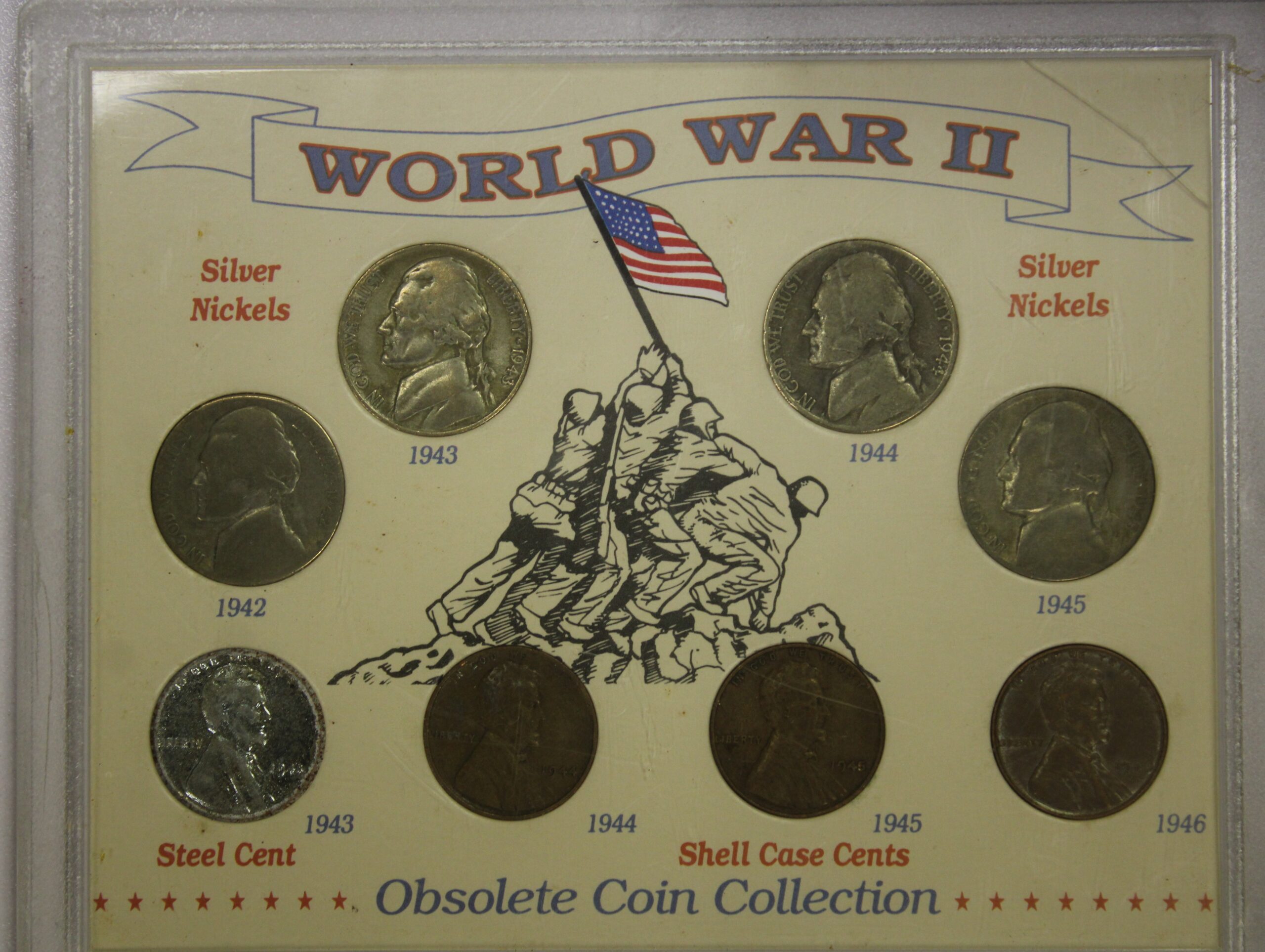 World War II Coin Sets Group: 5 War Nickels and $4.35 Face Value