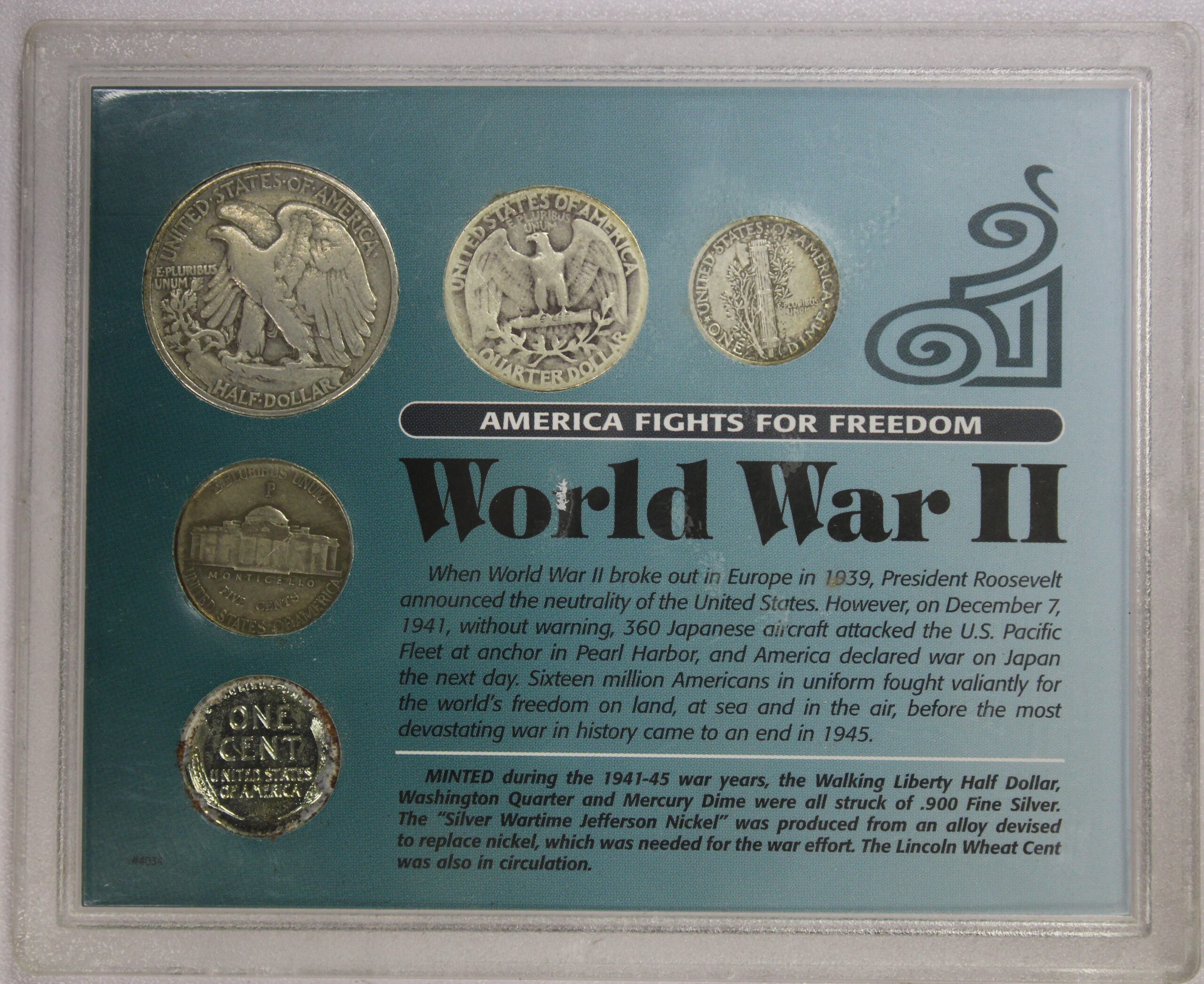 World War II Coin Sets Group: 5 War Nickels and $4.35 Face Value