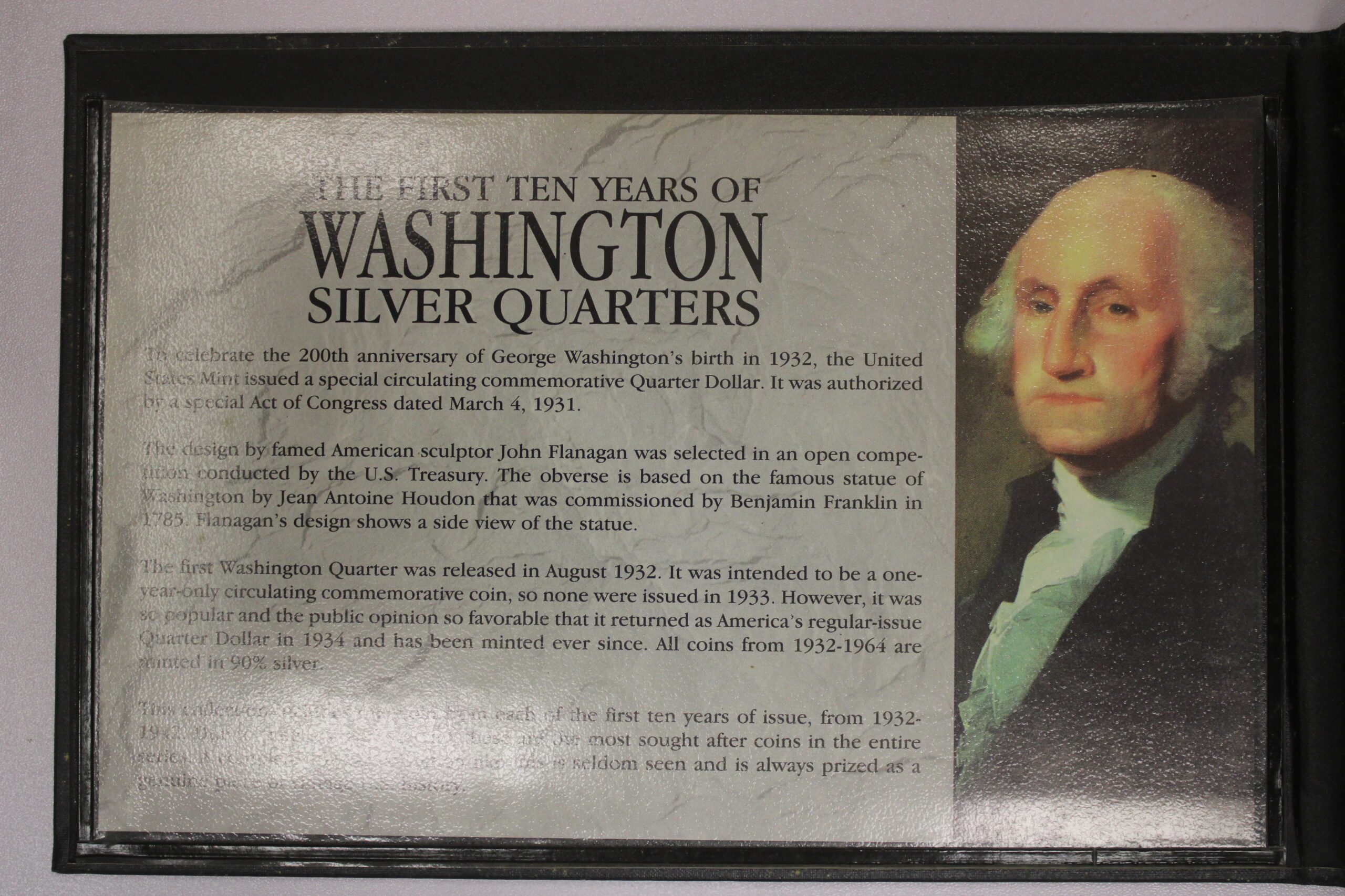 Auction - The First Ten Years of Washington Silver Quarters: $2.50 Face Value - Image 2