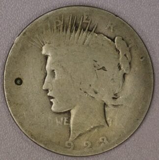 Auction - 1923 Very Worn and Damaged Peace Dollar
