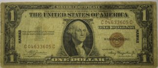 AUCTION-  1935-A One Dollar Silver Certificate HAWAII Issue Circulated