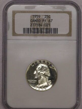 1959 Proof Washington Quarter NGC Cameo PF67