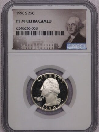 1990-S Proof Washington Quarter NGC PF70 Ultra Cameo