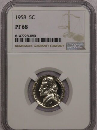 1958 Proof Jefferson Nickel NGC PF68