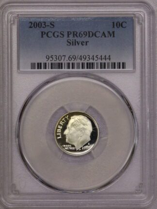 2003-S Silver Proof Roosevelt Dime PCGS PR69 DCAM