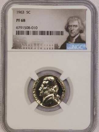 1963 Proof Jefferson Nickel NGC PF68