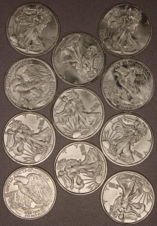 AUCTION-   11 Tenth (1/10) Troy Ounce Rounds Total of 1.1 Troy Ounces .999 Silver