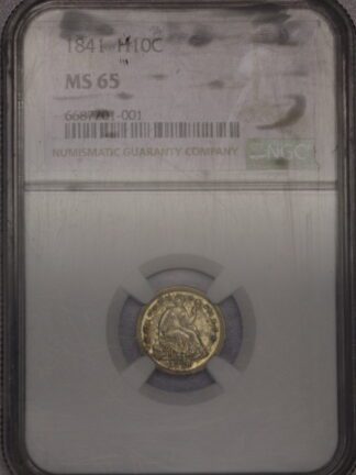 1841 Liberty Seated Half Dime NGC MS65