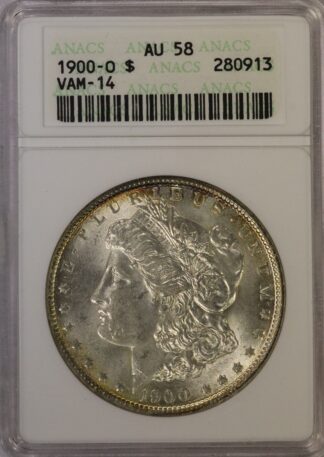 1900-O Morgan Dollar ANACS AU58 VAM-14