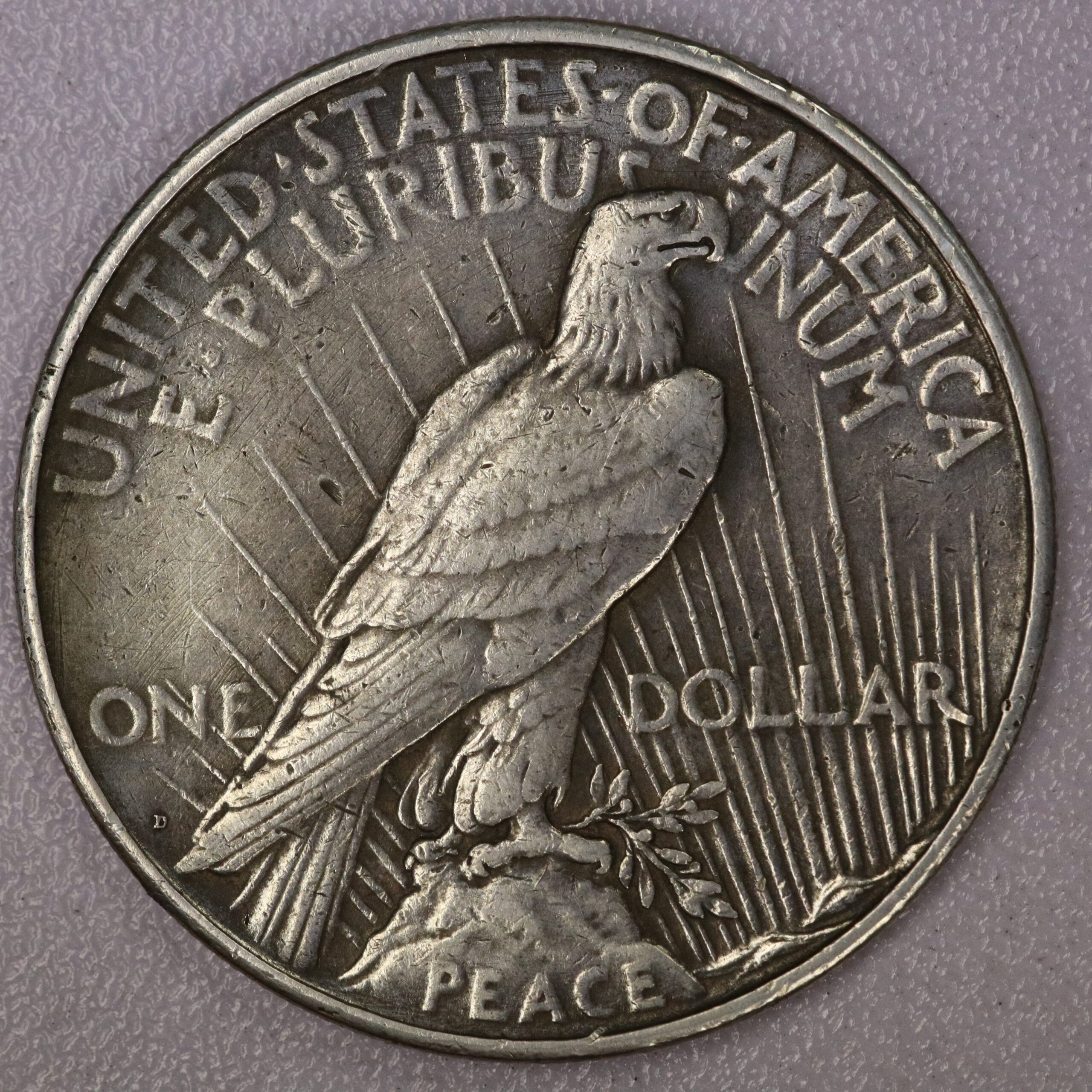 Auction-1934-D Peace Dollar, Damaged
