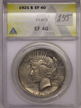 1921 Peace Dollar ANACS EF40