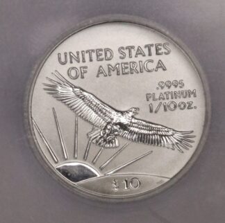 2000 American $10 Platinum Eagle 1/10 Ounce ICG MS69