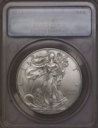 2011 American Silver Eagle ANACS MS70